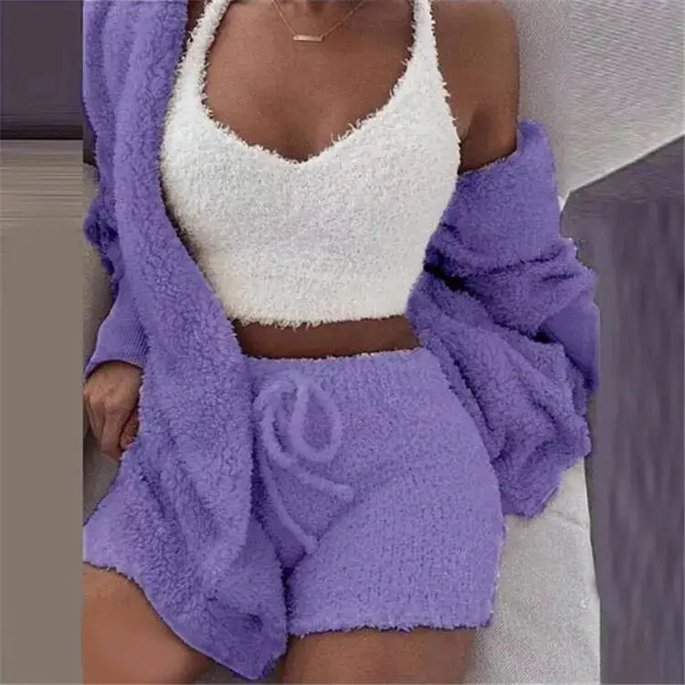 Womens Plush Pajamas